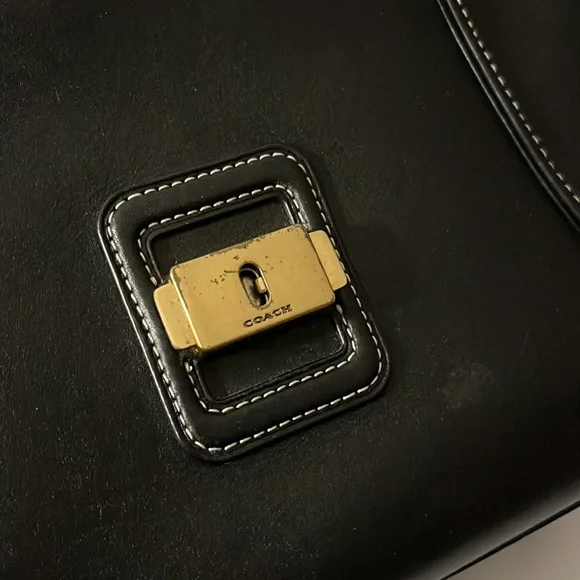 Coach Courier Carryall Black Glovetanned Leather Handle & Shoulder Bag - Picture 8 of 12